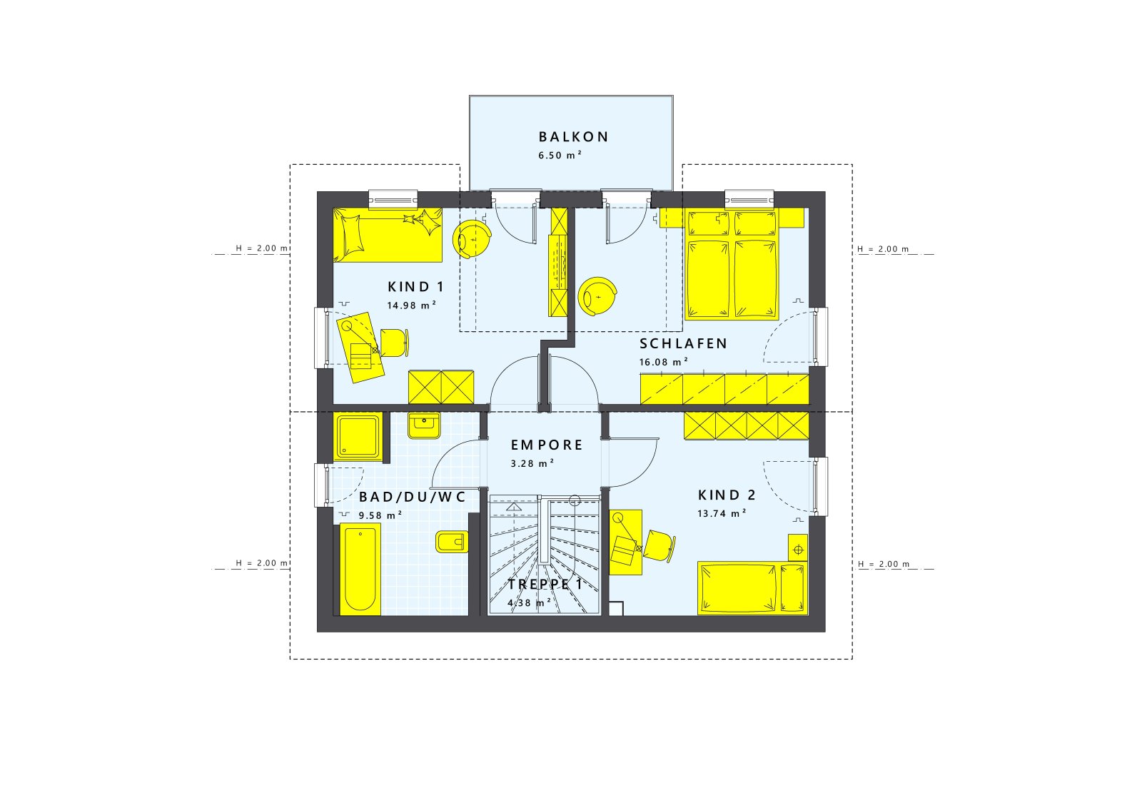 Ein Ort, der Wohlgefühl und Geborgenheit ausstrahlt. Die Stadtvilla Sunshine 125 mit 2 Kinderzimmern, Homeoffice! Grundstück erschlossen