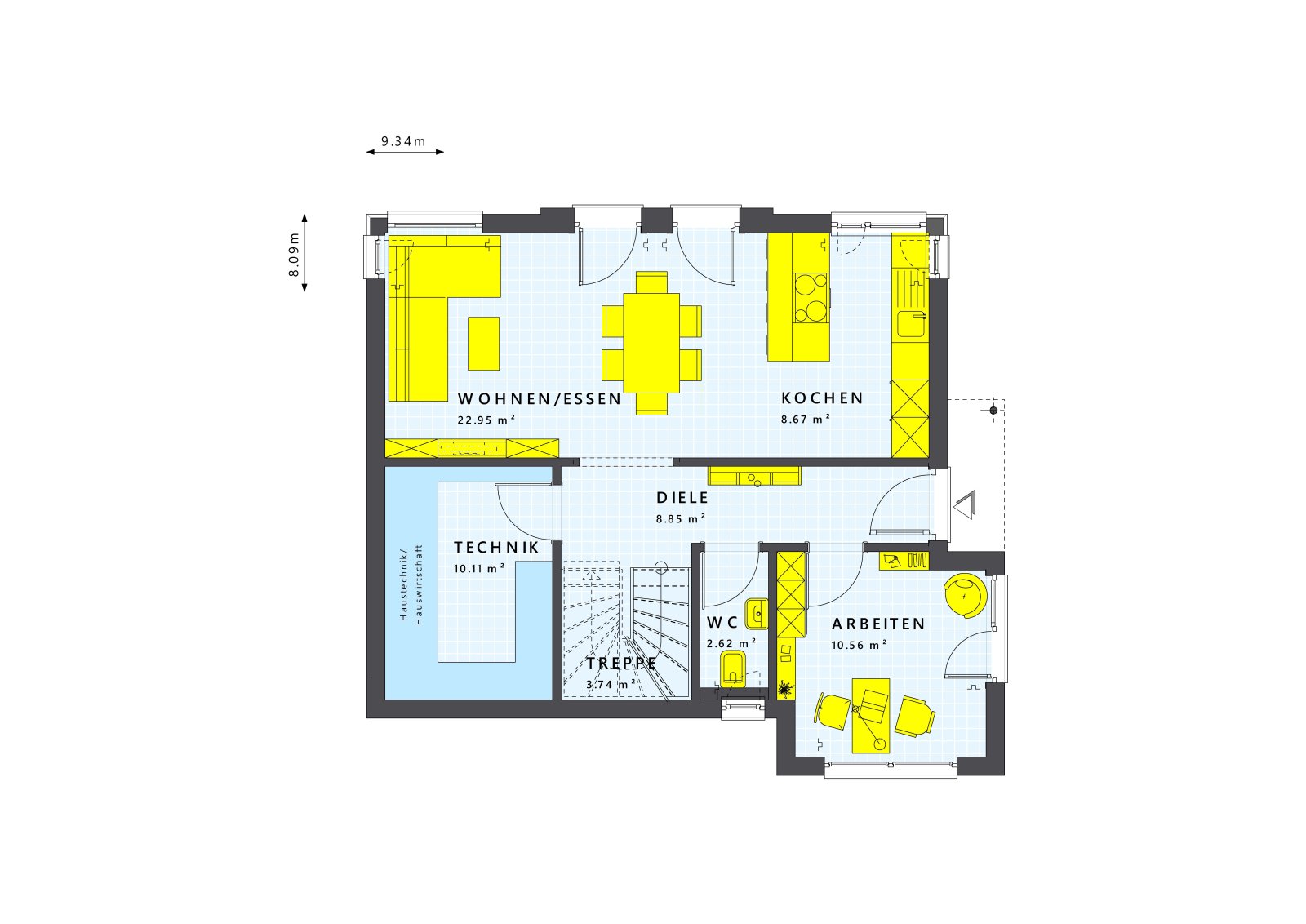 Traumhaus mit 2 Kinderzimmer, 1 Home-Office inkl. Grundstück