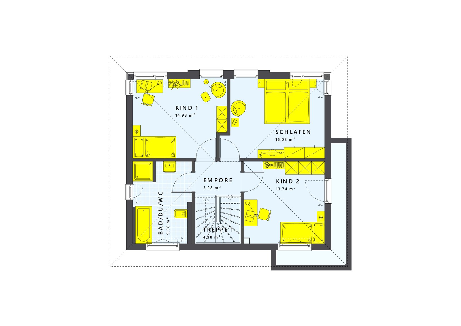 Traumhaus mit 2 Kinderzimmer, 1 Home-Office inkl. Grundstück