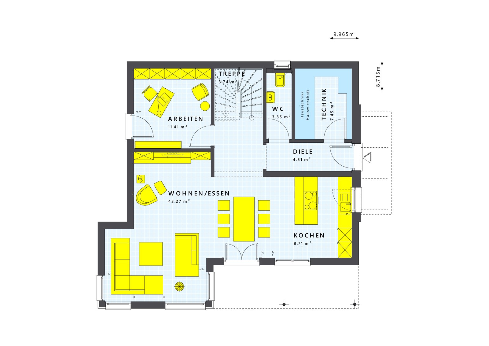 Mit LivingHaus zur perfekten Eigenheimlösung, 2 Kinderzimmer, Homeoffice, Küche